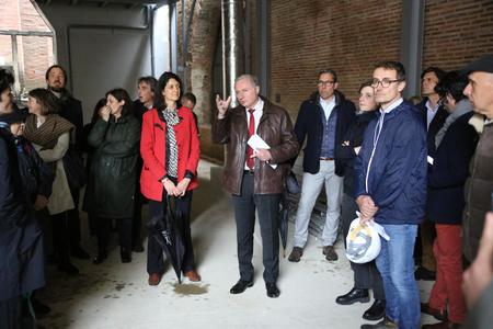 Le maire Jean-Luc Moudenc en visite au musée